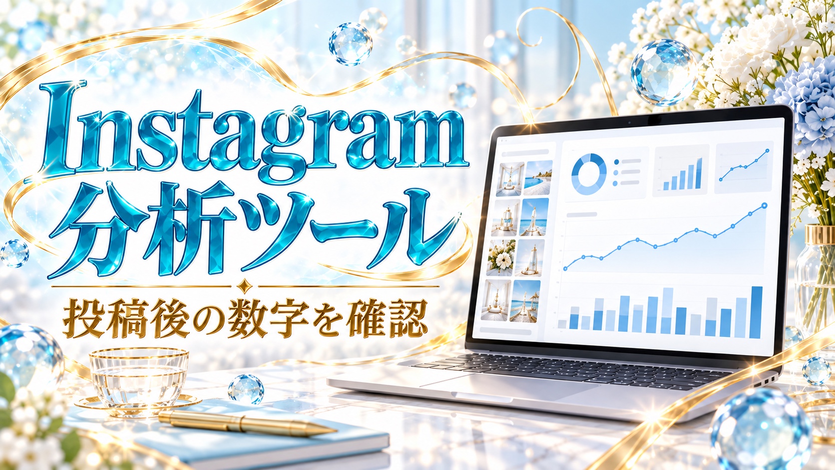 Instagramの数字を確認できるPC分析画面のイメージ